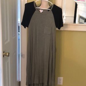 Lularoe Carly Green and Black Dress-XXS